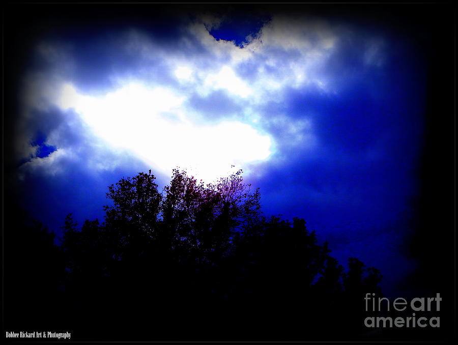 Cloudy Photograph - Hearts n Silhouettes by Bobbee Rickard
