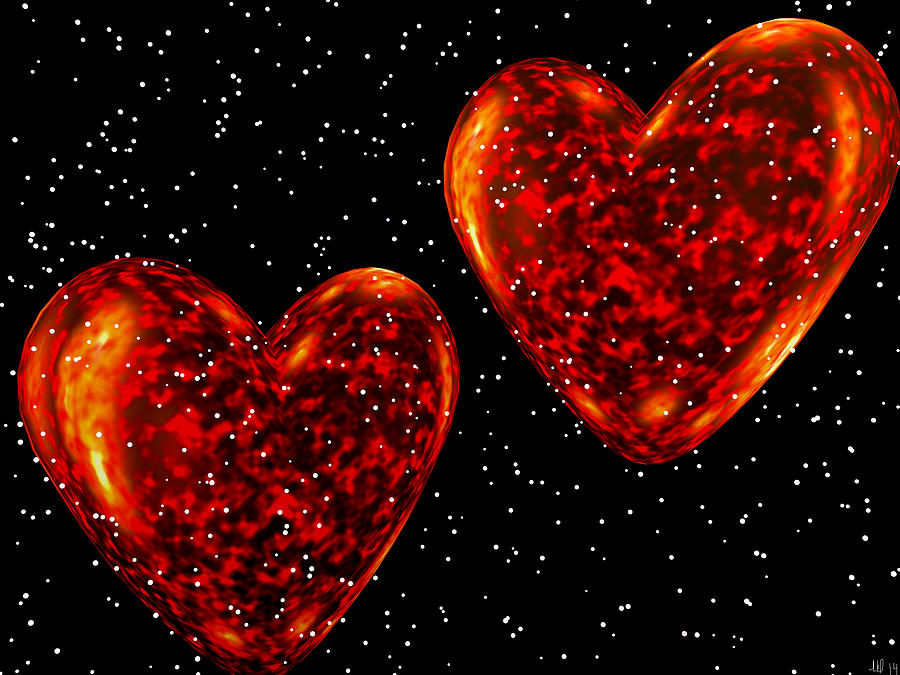 Hearts on Fire Digital Art by Michele Wilson