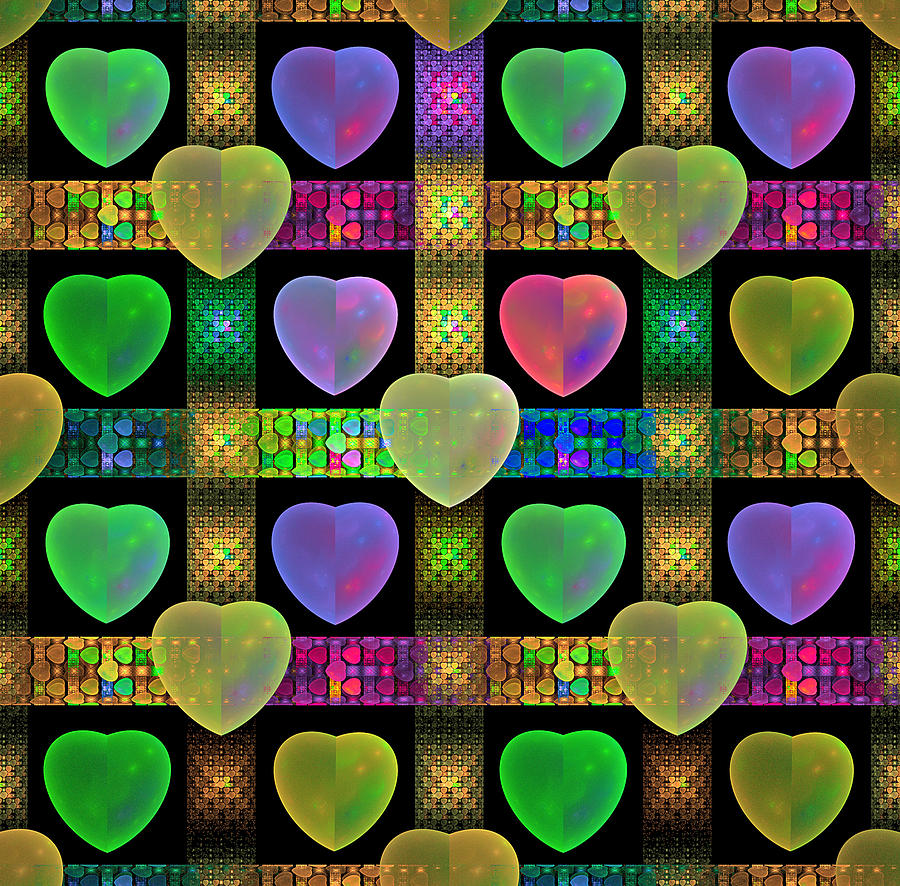Hearts Digital Art by Sandy Keeton