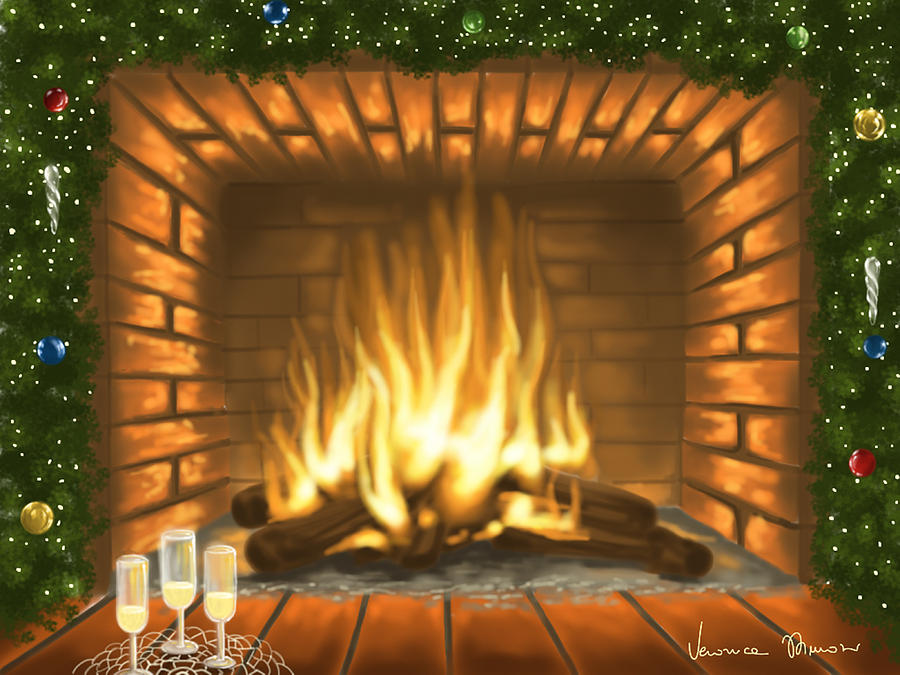 Christmas Painting - Heat Christmas by Veronica Minozzi
