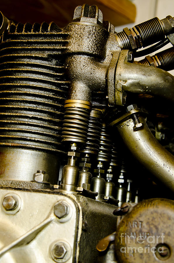 Heath-Henderson Motorcycle Engine Photograph by Wilma  Birdwell