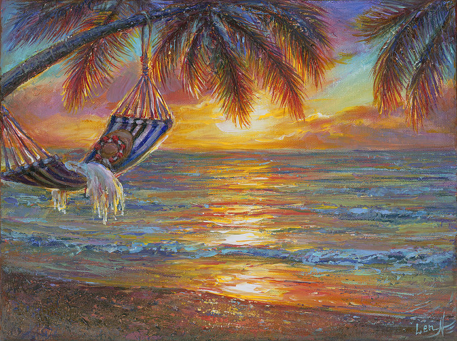 Sunset Painting - Heaven on the Earth by Elena Khomoutova