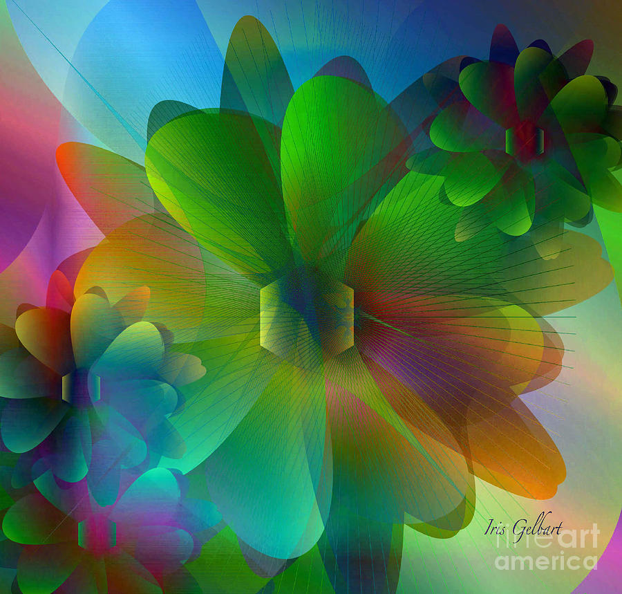 Heavenly floral  3 Digital Art by Iris Gelbart