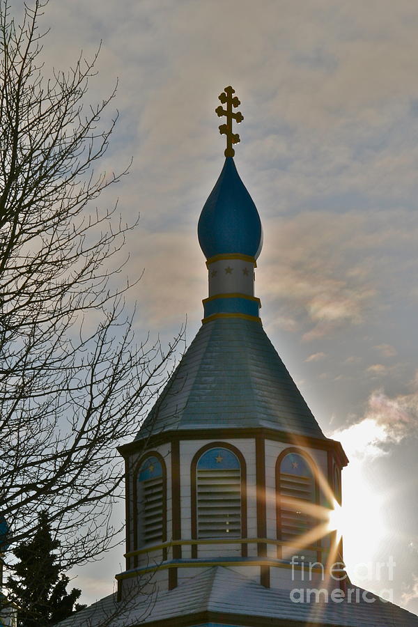 Church Photograph - Heavenly Light by Rick  Monyahan