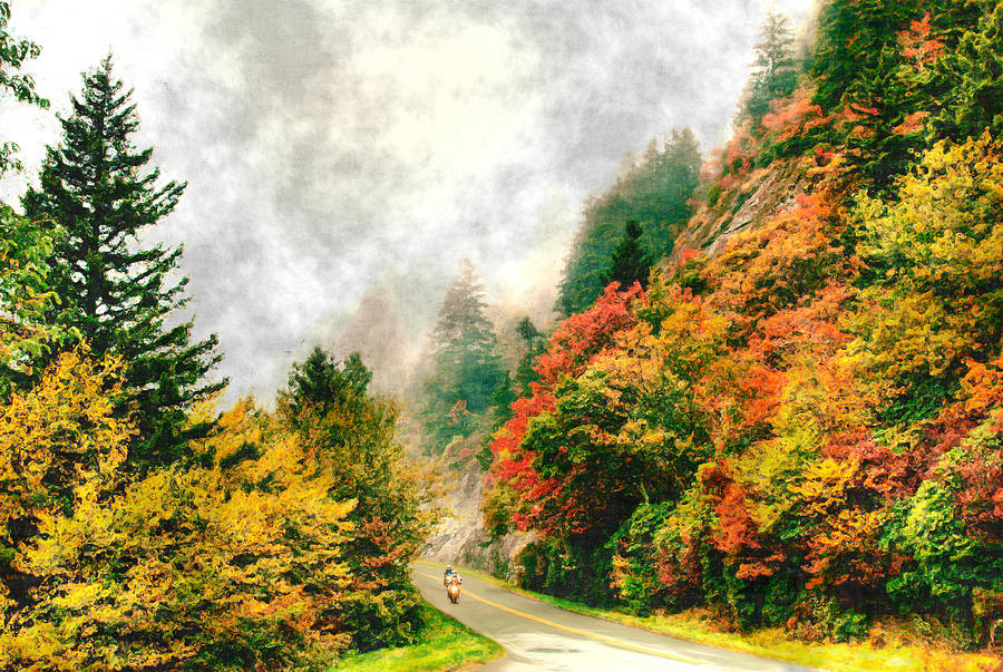 Heavenly Ride II - Blue Ridge Parkway Painting by Dan Carmichael