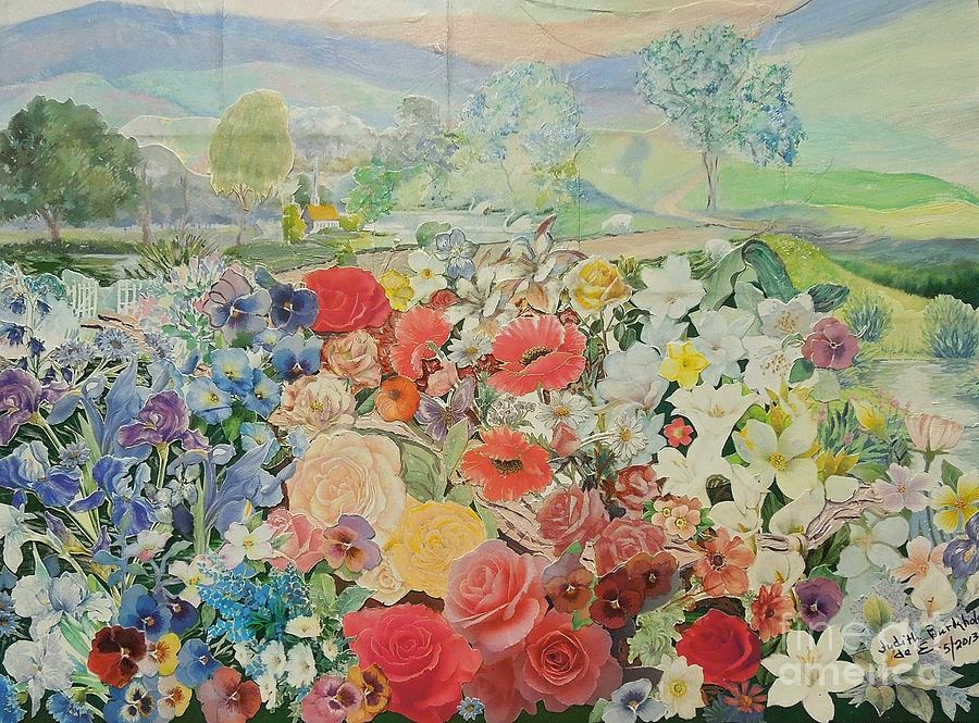 Heavens Flowers For Mama Mixed Media by Judith Espinoza