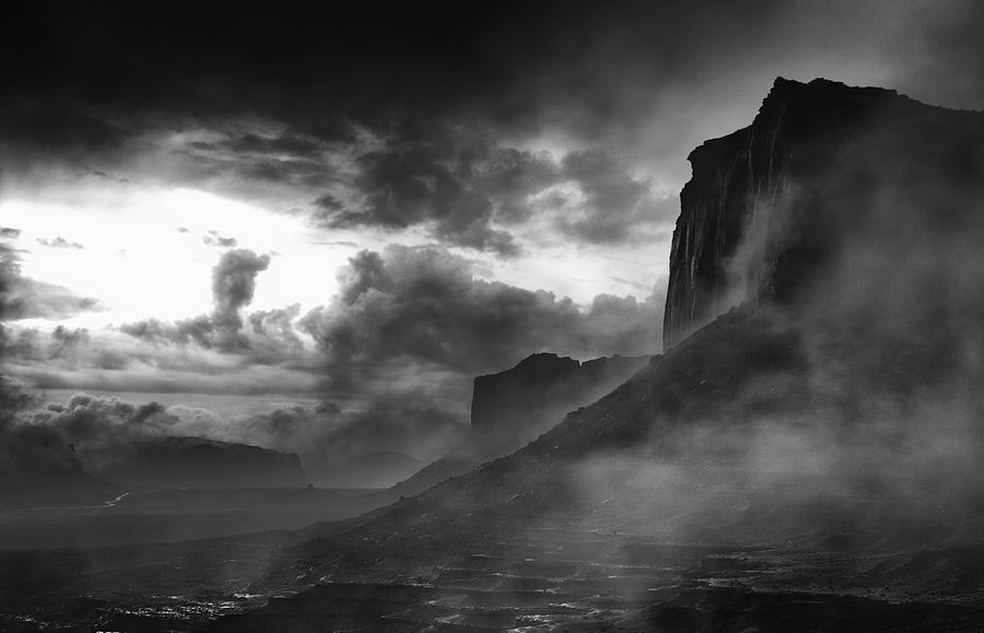 Landscape Photograph - Heavy Clouds over Mitchell Mesa by Jesse Castellano