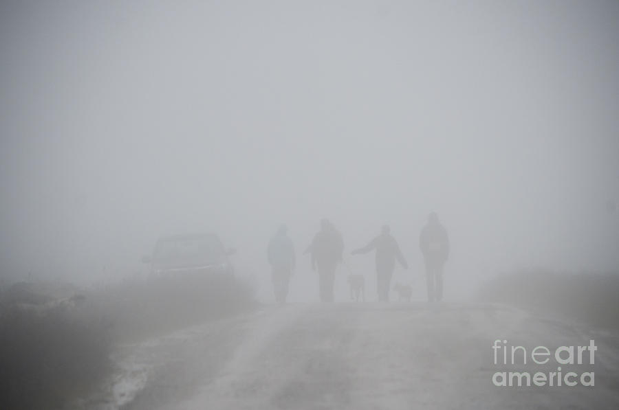 Heavy fog on top of mountain Photograph by Dan Friend