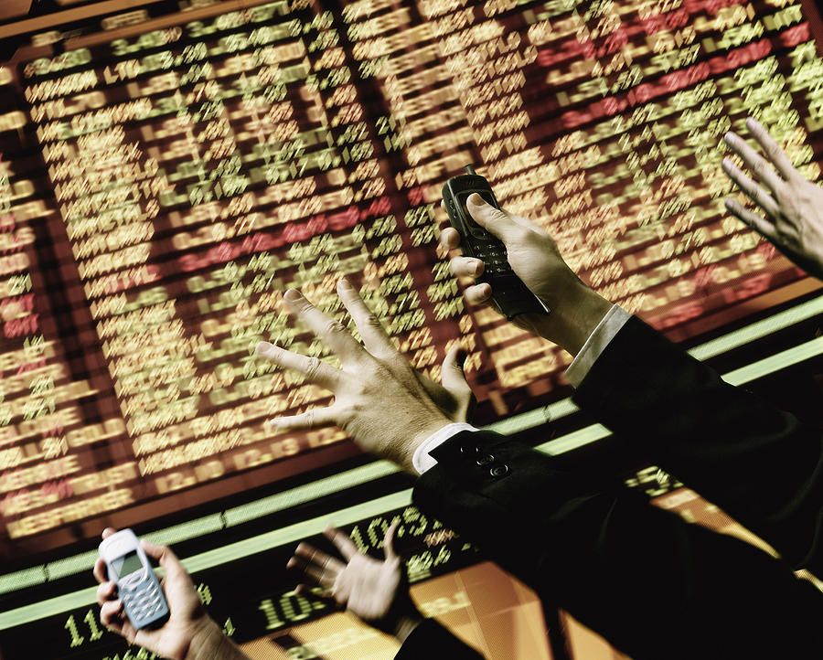 Hectic stock market Photograph by Colin Anderson Productions pty ltd