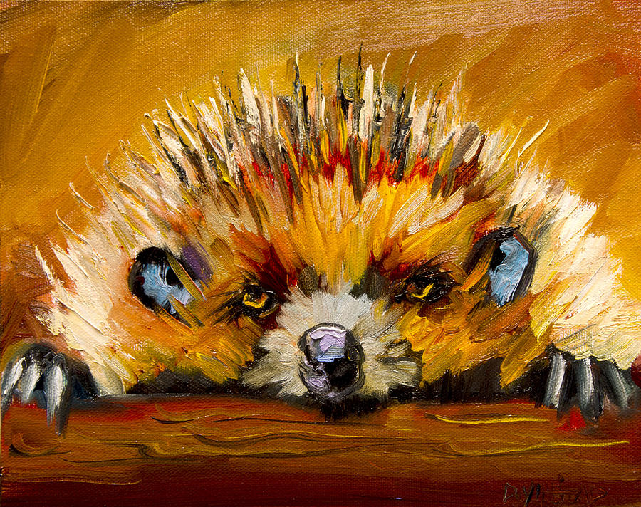 Hedgehog Fun Painting by Diane Whitehead