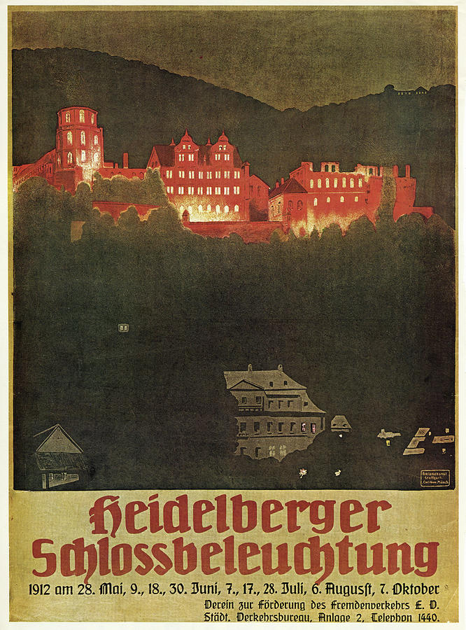 Heidelberg Castle, 1912 Painting by Granger
