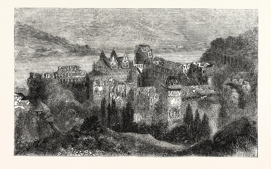 Heidelberg Castle Drawing by German School | Fine Art America