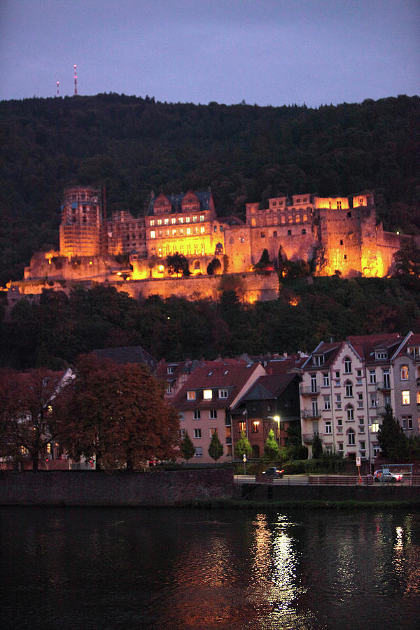 Heidelberg Castle Illuminated At Night Photograph by Clay McLachlan