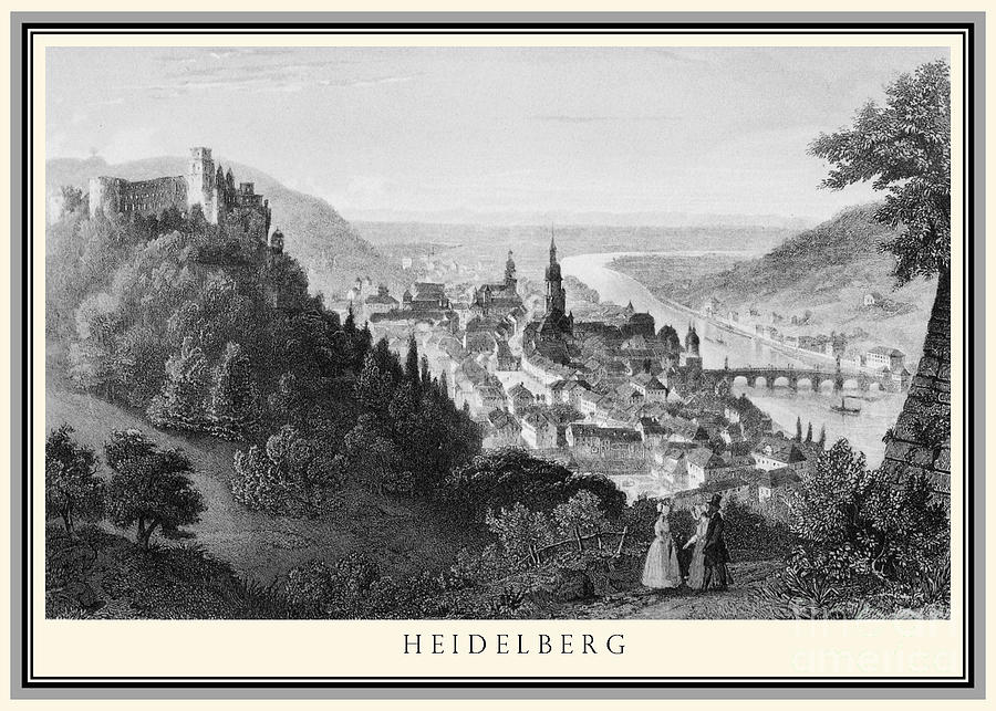 Heidelberg etching Photograph by Rudi Prott