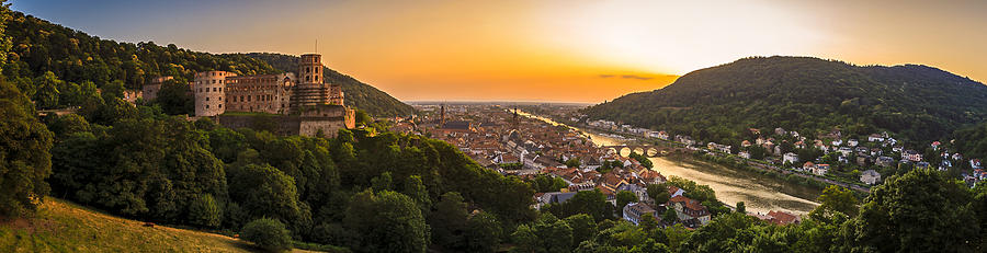 Heidelberg Panorama Sunset Photograph By Sven Schroeder Fine Art America 