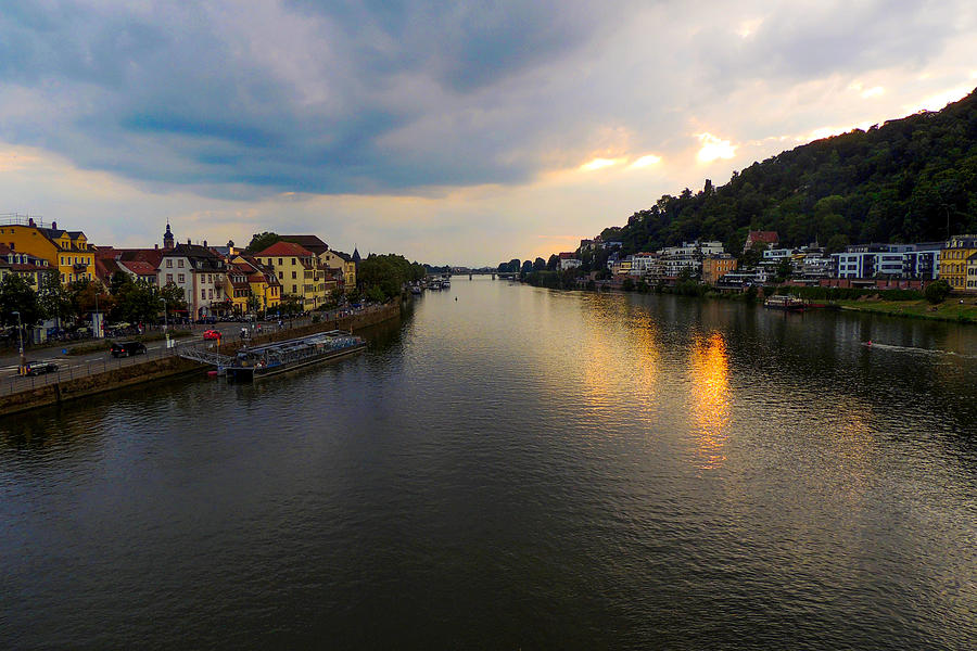 Heidelbergs River Neckar Photograph by Marilyn Burton
