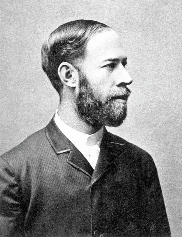 Portrait Photograph - Heinrich Rudolph Hertz (1857-1894) by Granger