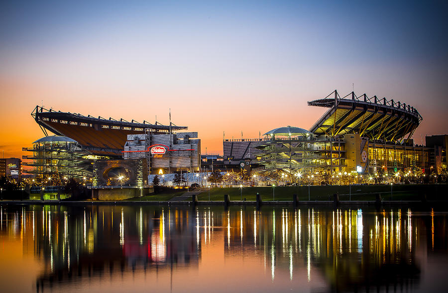 Pittsburgh Steelers Football Heinz Field at Sunset 