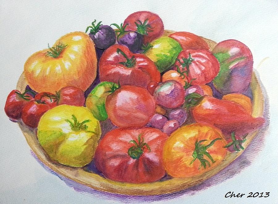 heirloom tomato painting