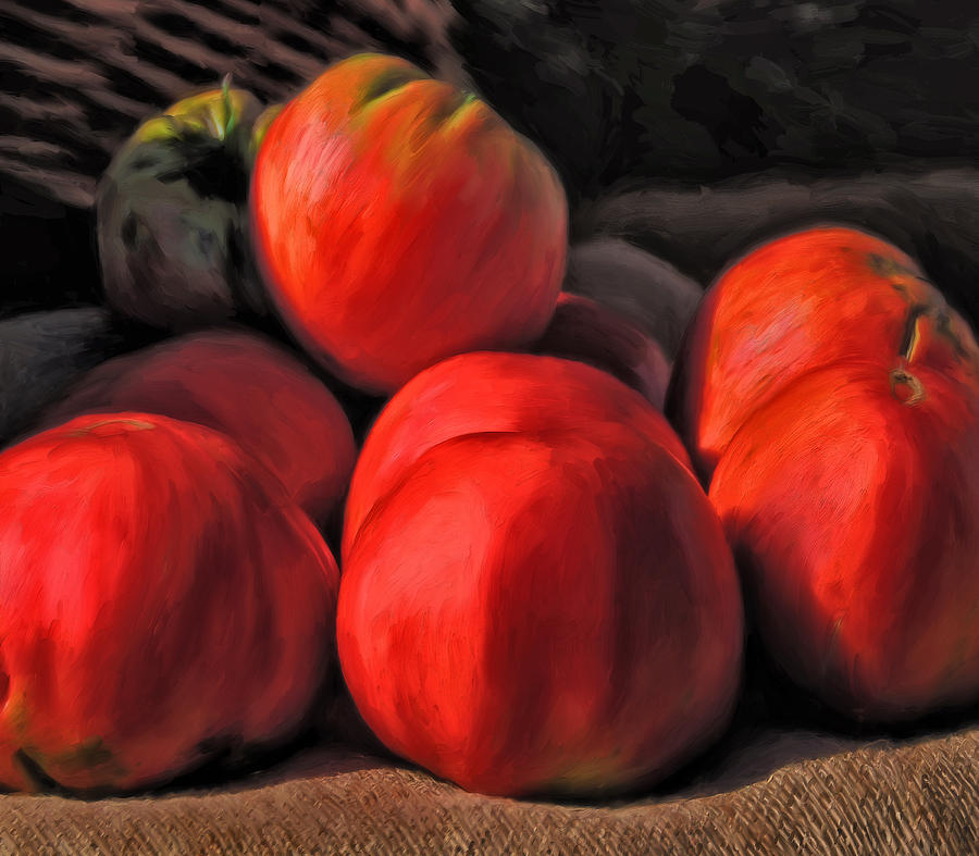 Still Life Painting - Heirloom Tomatoes by Michael Pickett