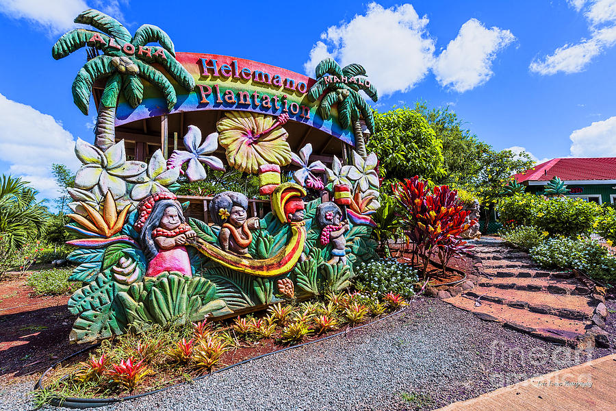 Helemano Plantation Photograph - Helemano Plantation Sign by Aloha Art