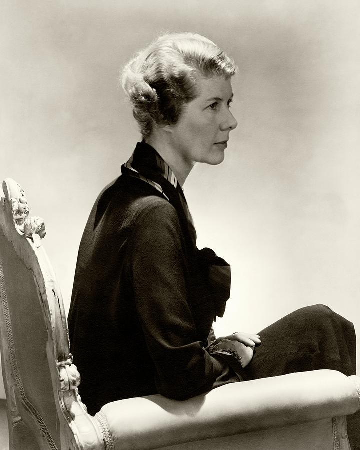 Helen Dinsmore Huntington Sitting In An Armchair Photograph by Lusha Nelson