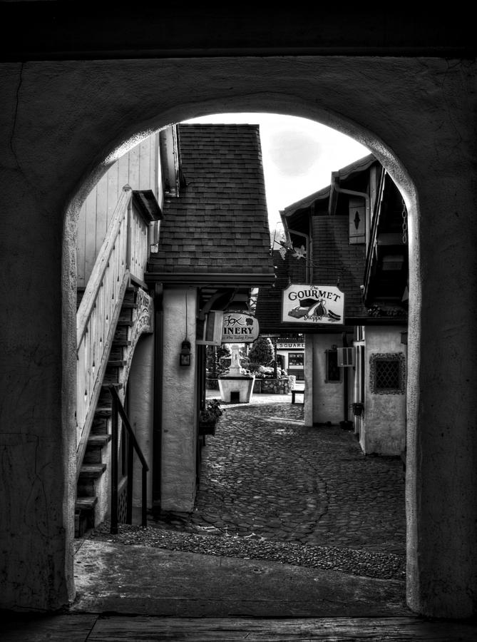 Helen Georgia Side Street in Black and White Photograph by Greg and Chrystal Mimbs