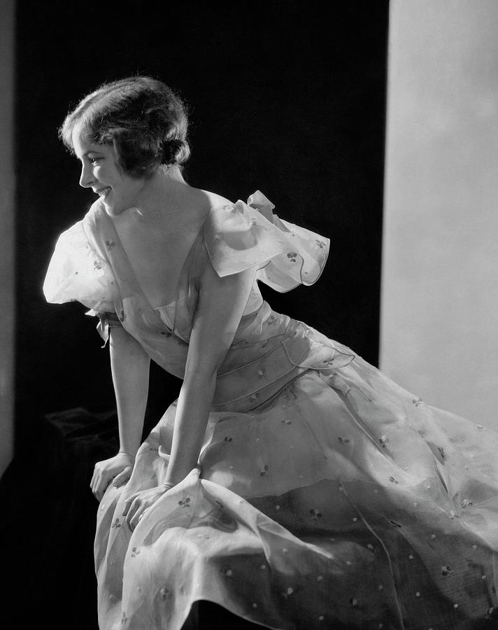 Helen Hayes Wearing A Organdy Dress Photograph by Edward Steichen