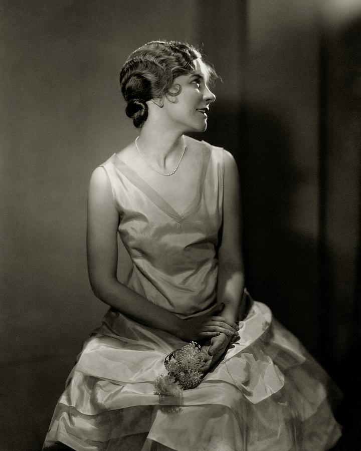 Helen Hayes Wearing A Taffeta Dress Photograph by Edward Steichen