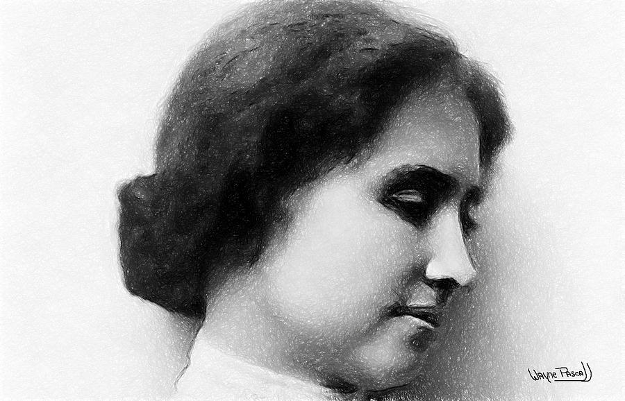 Helen Keller | Person sketch, Drawing sketches, Sketches