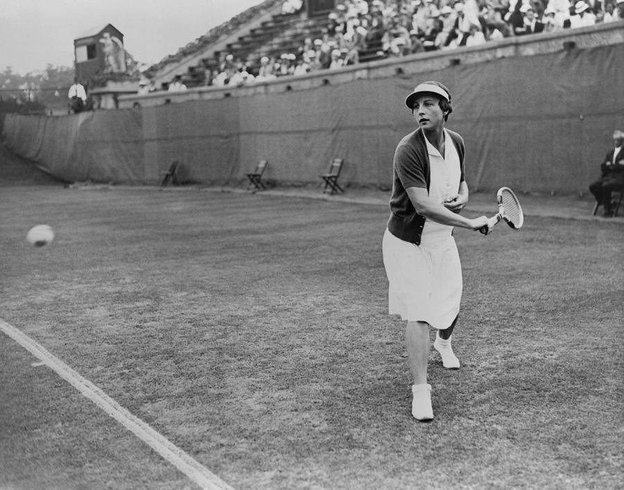 Helen Wills Playing Tennis At Forest Photograph by Everett