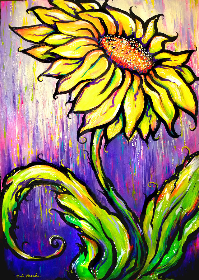 Sunflower I Painting by Nada Meeks - Fine Art America