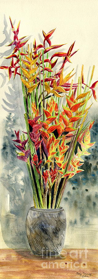 Heliconia Bouquet Painting by Melly Terpening