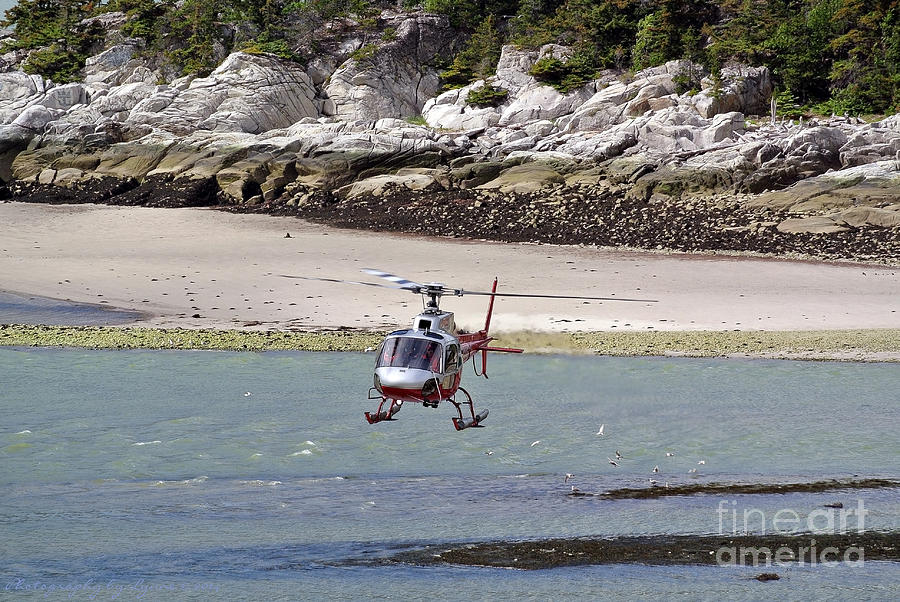 Helicopter Landing In Skagway Photograph