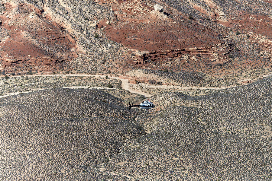 Grand Canyon National Park Photograph - Helicopter Over The Grand Canyon by Mark Newman