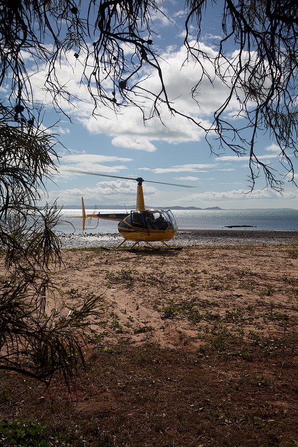 Heliport on the Sand Photograph by Carole Hinding