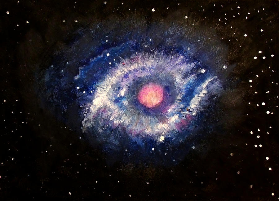Helix nebula Drawing by Angela Stout | Fine Art America
