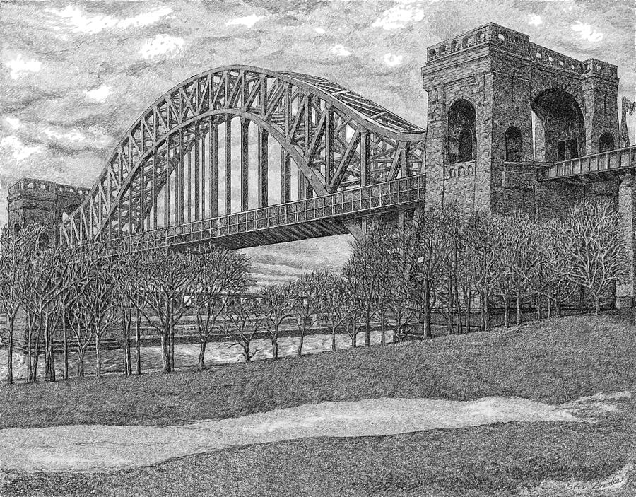 Hell Gate Bridge Astoria Digital Art by Steve Breslow