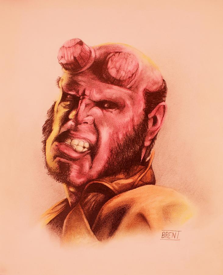 Hellboy Drawing by Brent Andrew Doty | Fine Art America