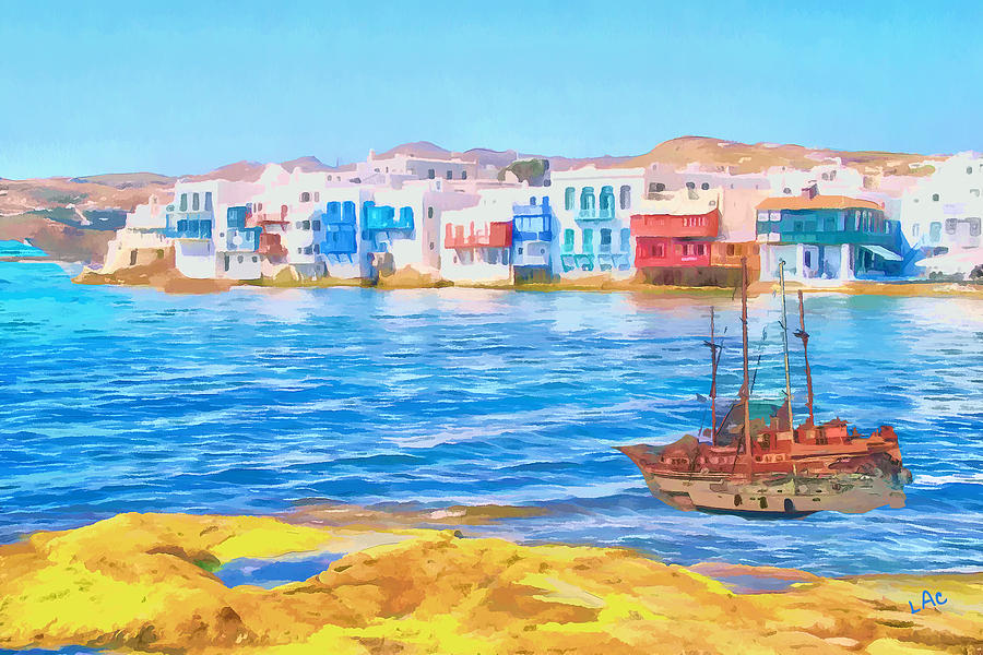 Greece Painting - Hellenica Isle by Doggy Lips