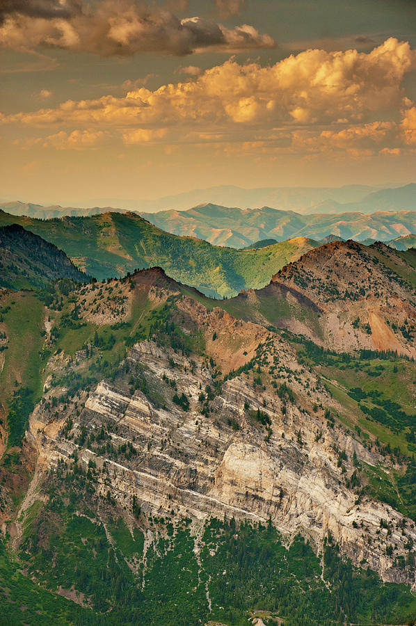 Salt Lake City Photograph - Hellgate Cliffs From Top Of Snowbird by Howie Garber