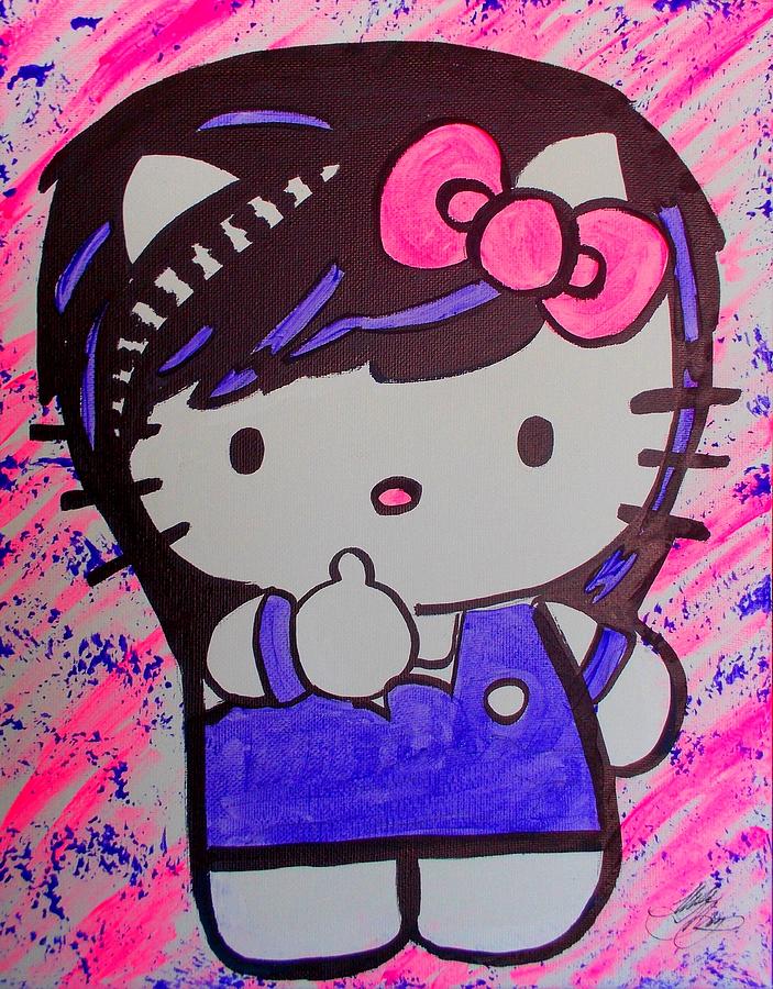 Hello Kitty Scene Painting by Marisela Mungia