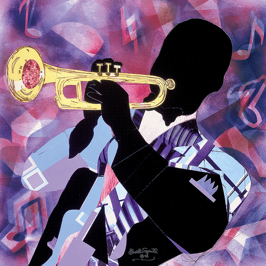 Music Painting - Hello Louis by Everett Spruill