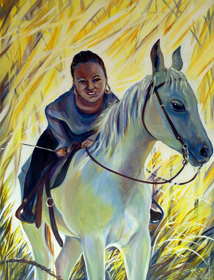 Horse Painting - Hello World by Anna  Duyunova