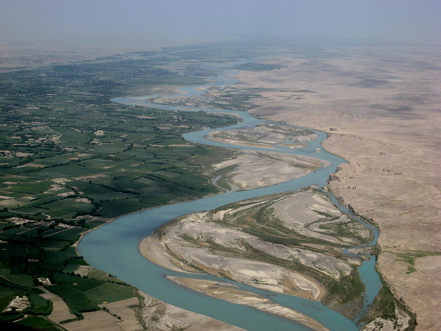 Helmand River Valley meets desert Photograph by Jetson Nguyen