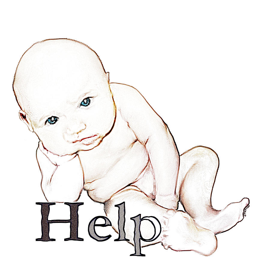 Help Baby 1 Painting by Jann Paxton