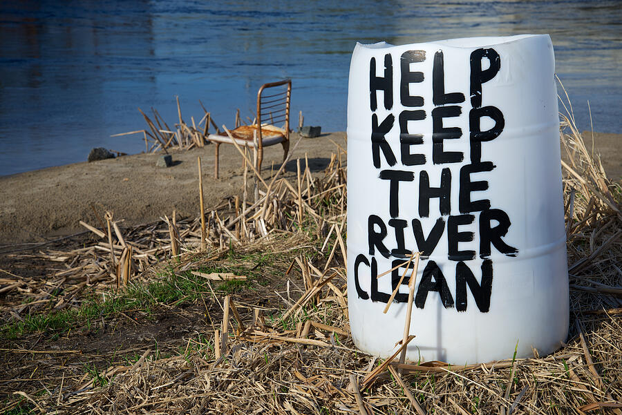 Help Keep the River Clean Photograph by Mary Lee Dereske