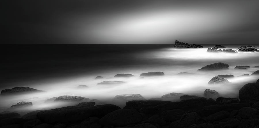 Black And White Photograph - Helplessness Sunset Blues by Paulo Abrantes