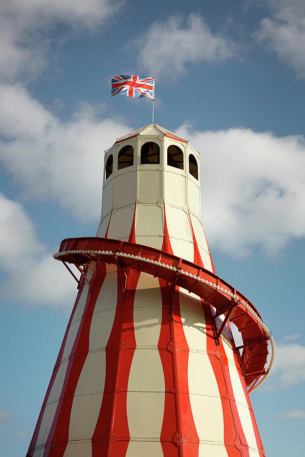 Helter Skelter Ride With British Flag Photograph By Alan Powdrill 