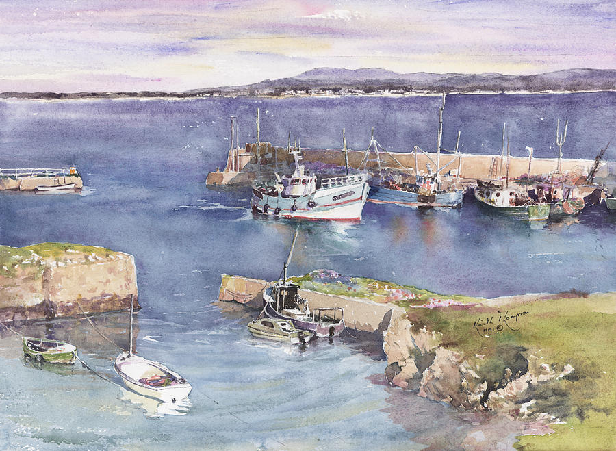 Helvick Harbour County Waterford Ireland Painting by Keith Thompson